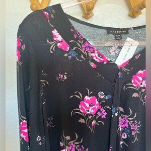 NWT Beautiful Lane Bryant Floral Print Top